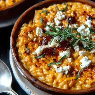 Baked Pumpkin Goat Cheese Risotto