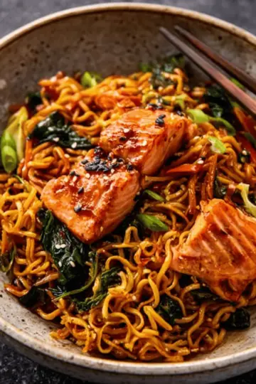 Teriyaki Salmon Noodles
