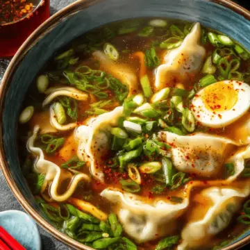 Gyoza Soup (Japanese Dumpling Soup)