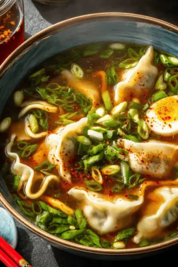 Gyoza Soup (Japanese Dumpling Soup)