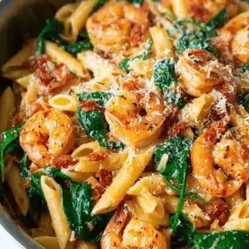 Shrimp and Spinach Pasta
