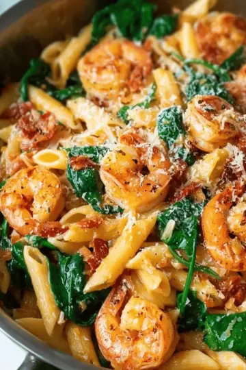 Shrimp and Spinach Pasta