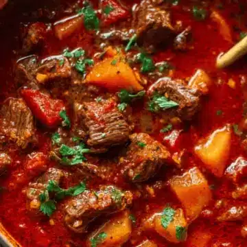Hungarian Goulash (beef stew-soup)