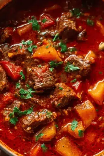 Hungarian Goulash (beef stew-soup)