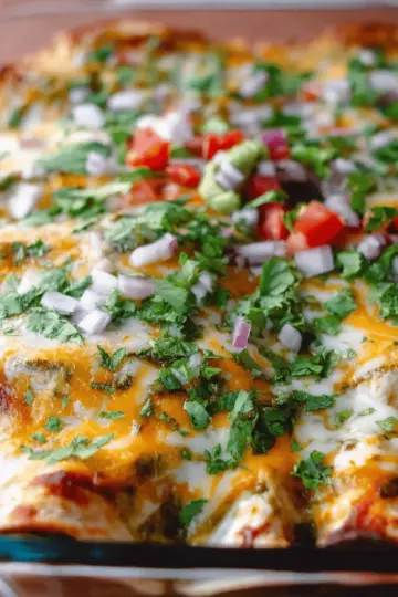 Easy Green Chicken Enchiladas