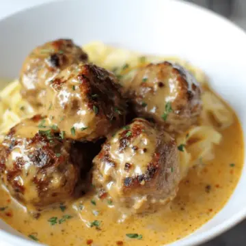 Easy Meatballs in Dijon Gravy