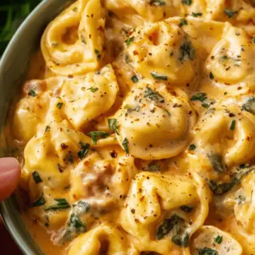 Creamy Crockpot Tortellini