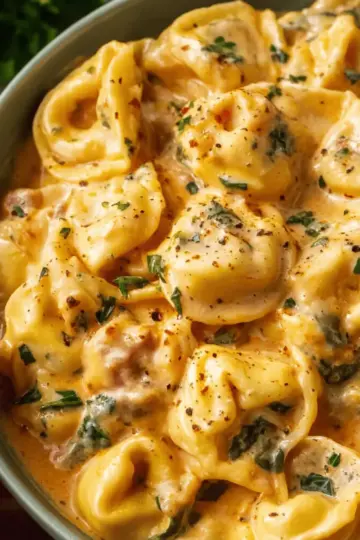 Creamy Crockpot Tortellini