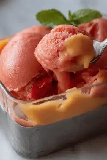 Mango and Strawberry Sorbet Recipe