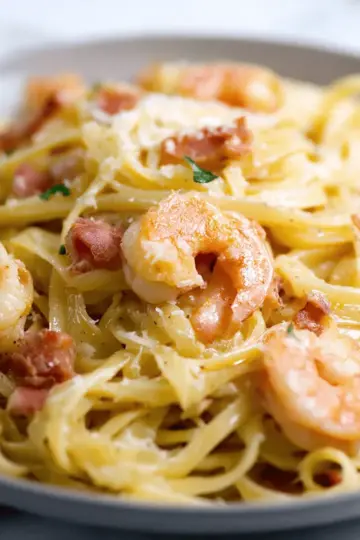 Seriously Good Shrimp Carbonara