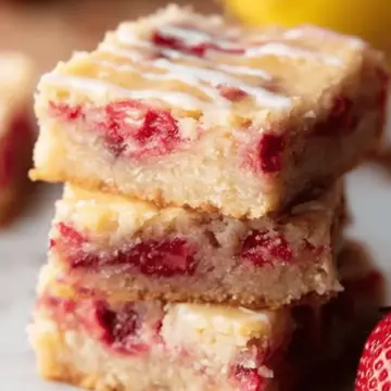 Strawberry Lemon Blondies
