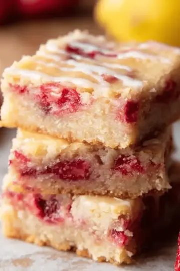 Strawberry Lemon Blondies