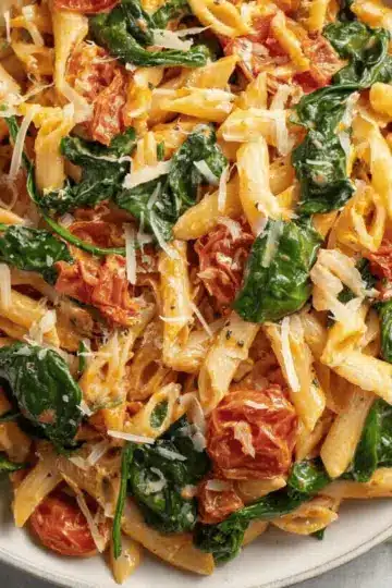 Creamy Tomato and Spinach Pasta