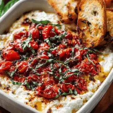 Baked Goat Cheese Bruschetta Dip