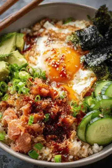 Spicy Tuna Sushi Bowl with Crispy Rice