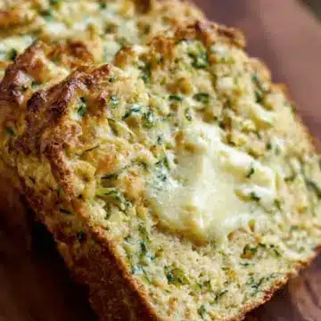 Cheesy Zucchini Bread (No Yeast)