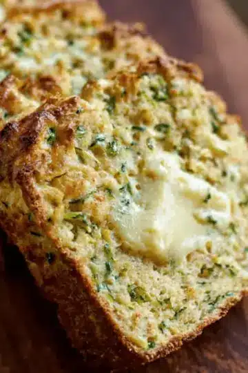 Cheesy Zucchini Bread (No Yeast)