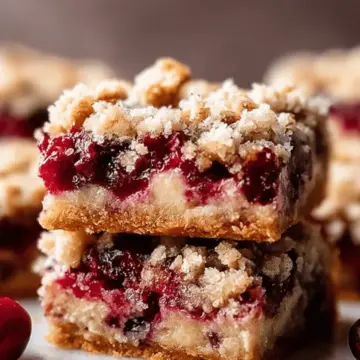 Cranberry Crumble Pie Bars