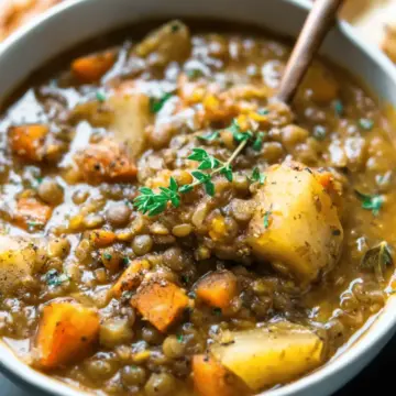 Easy Lentil Potato Soup Recipe