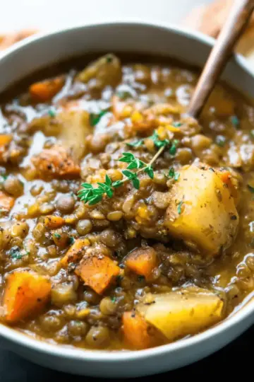 Easy Lentil Potato Soup Recipe