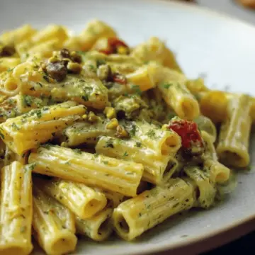Sicilian Pasta with Creamy Pistachio Sauce