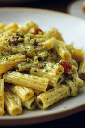 Sicilian Pasta with Creamy Pistachio Sauce