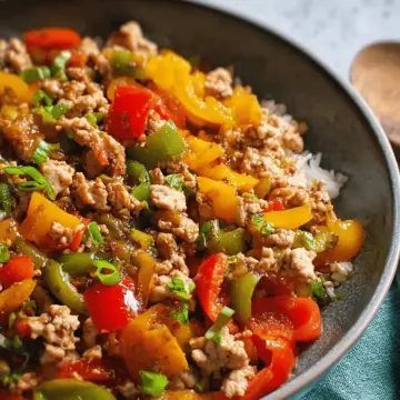 Mom's Ground Turkey and Peppers