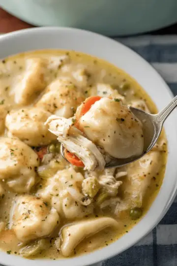 One Pot Chicken Dumpling Soup (with refrigerated biscuit dough!)