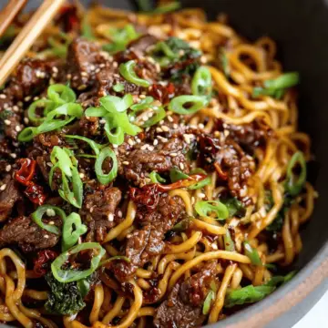 Caramelised Sticky Beef Noodles