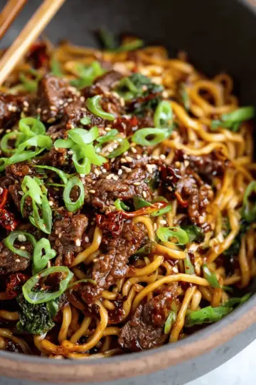Caramelised Sticky Beef Noodles