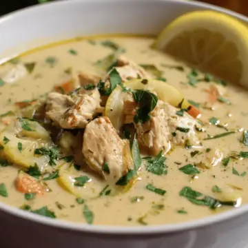 Easy and Creamy Chicken Piccata Soup