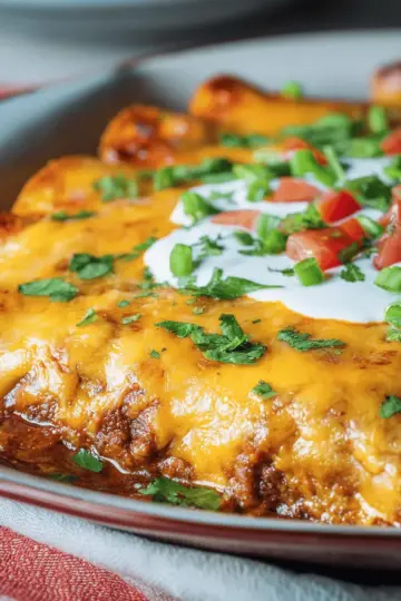 Easy Cheesy Ground Beef Enchiladas
