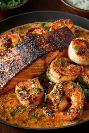 Cajun Salmon and Shrimp
