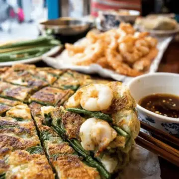 Korean Seafood and Green Onion Pancakes (Haemul Pajeon)