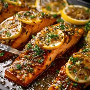 Honey Garlic Butter Baked Salmon
