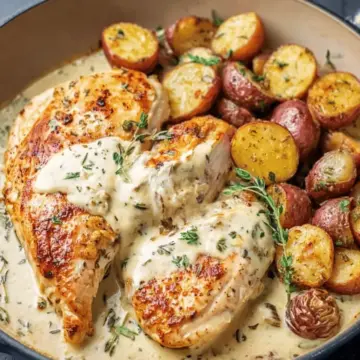 Chicken and Potatoes with Dijon Cream Sauce