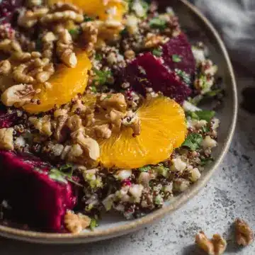 Vibrant Quinoa Salad with Beets, Oranges and Walnuts