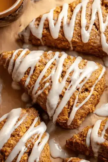 Gingerbread Scones with Maple Glaze