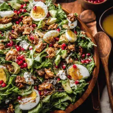 Christmas Salad with Honey Mustard Dressing.