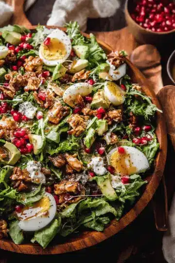 Christmas Salad with Honey Mustard Dressing.