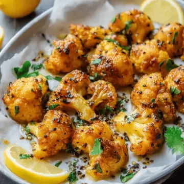 Lemon Pepper Glazed Cauliflower