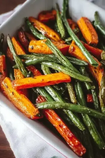 Roasted Green Beans and Carrots