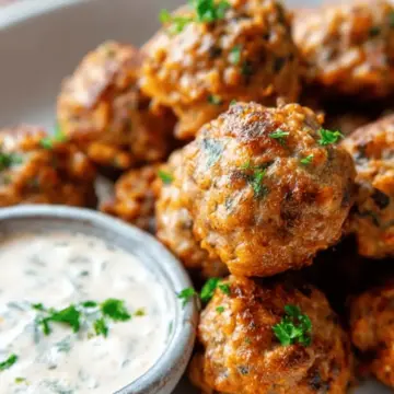 Creole Sausage Balls with Remoulade Dipping Sauce