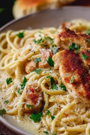 Garlic Parmesan Chicken Pasta
