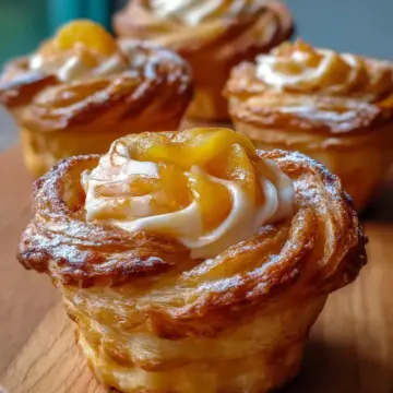 Peach Pie Cruffins
