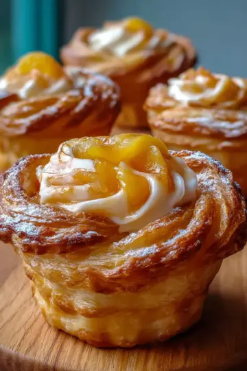 Peach Pie Cruffins
