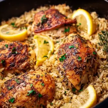 One Pot Lemon Herb Chicken and Rice