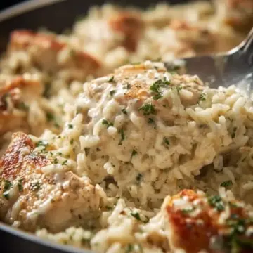 Creamy Parmesan One Pot Chicken and Rice