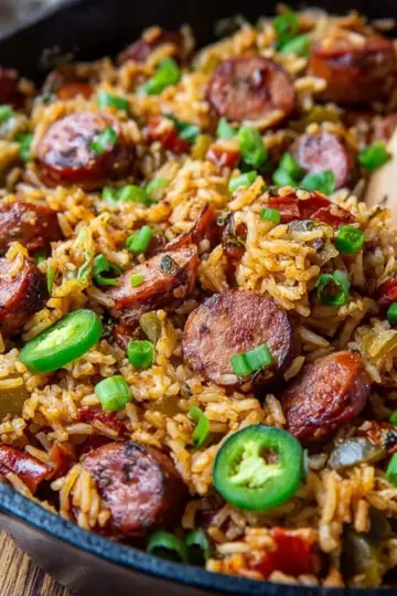 Cajun Sausage and Rice Skillet