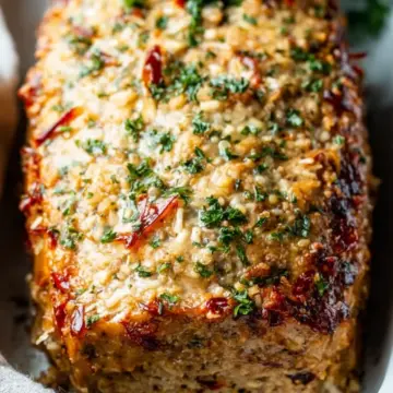 Garlic Parmesan Chicken Meatloaf